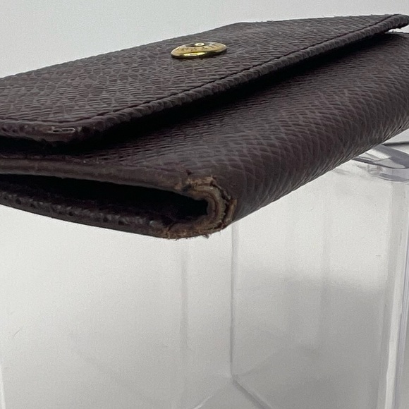 🤎Louis Vuitton Red/Brown Leather Trifold Button Type Key Case/Holder 🤎 - Picture 9 of 13